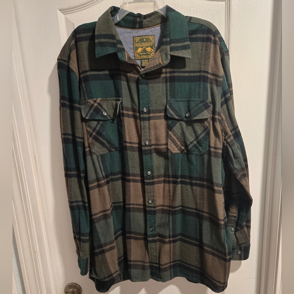 Anchorage Exepdition Button Front Flannel Shirt Size XXL